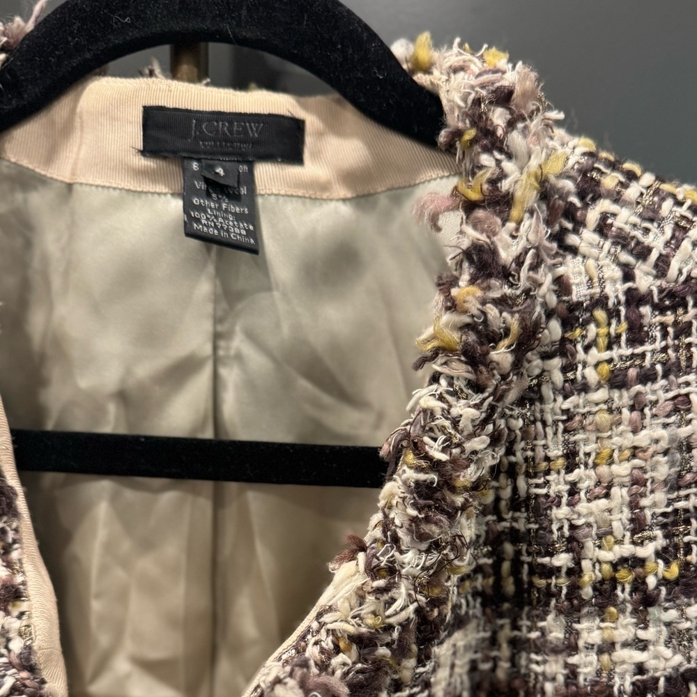 J.Crew Collection Lady Jacket in English Golden Tweed Womens Size 4 - Picture 3 of 3